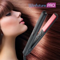 New Custom Logo Flat Iron Nano Fiber Flat Iron Professional Ceramic Hair Straightener